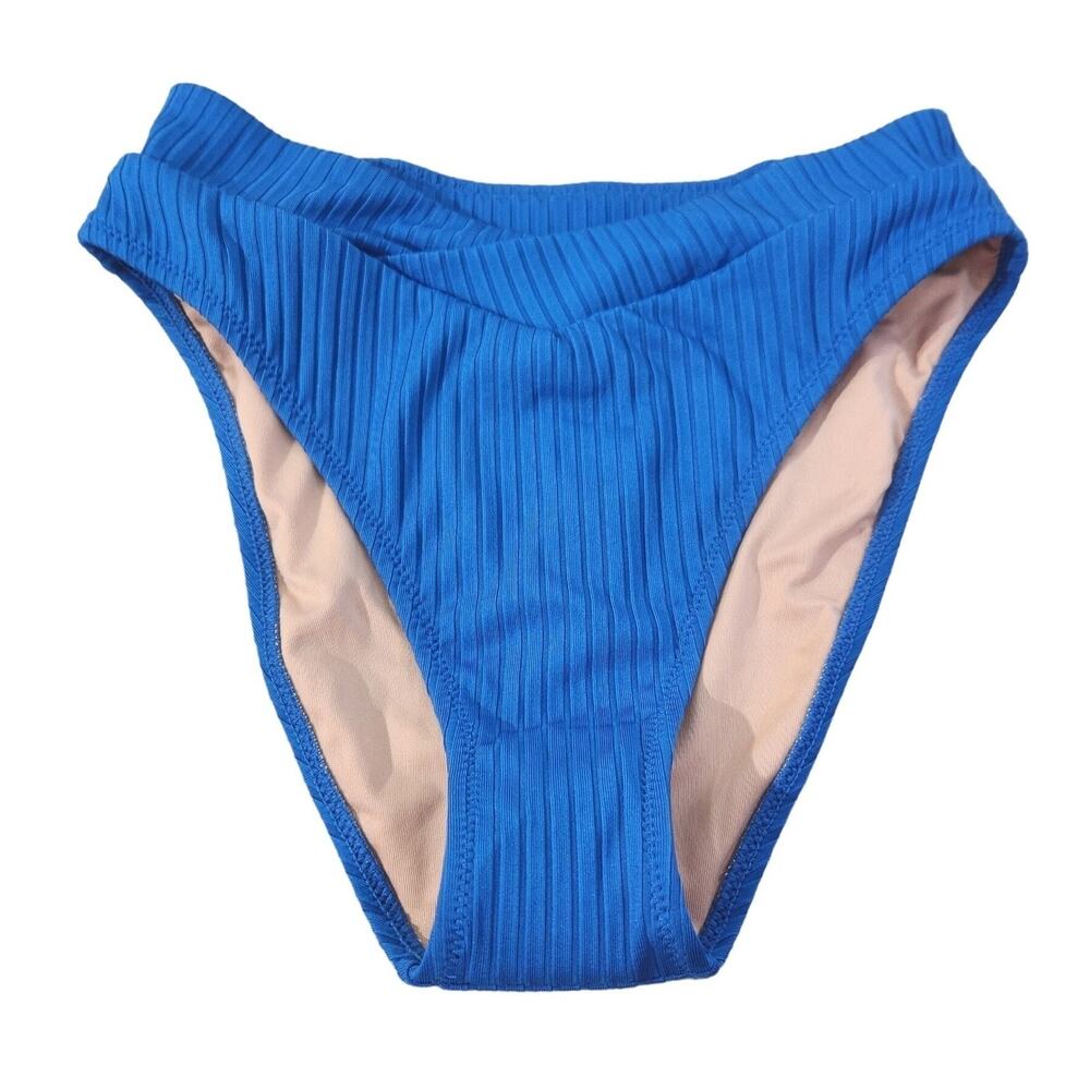 J. Crew Bright Wide Rib Crossover Cheeky Bottom BM451 NWT Womens XS